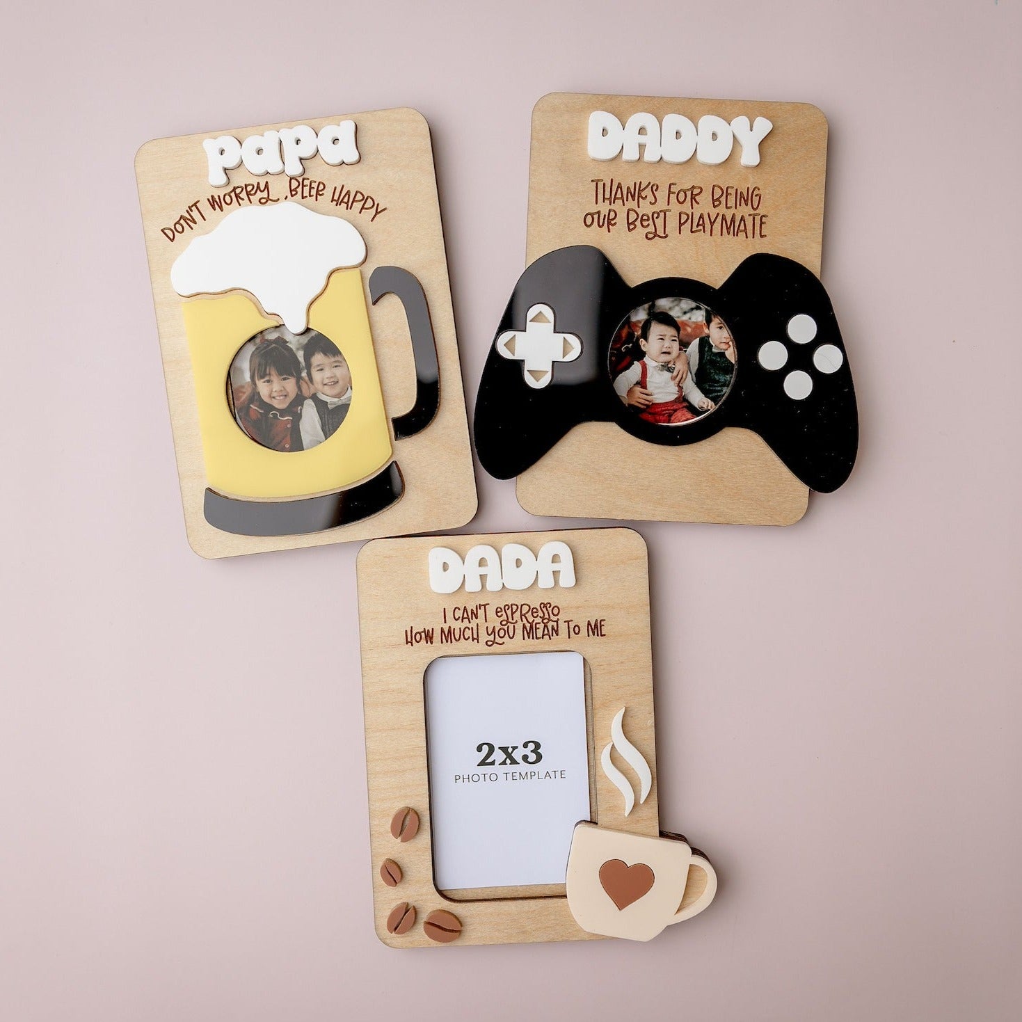 Fridge magnets photo frame for Father's Day