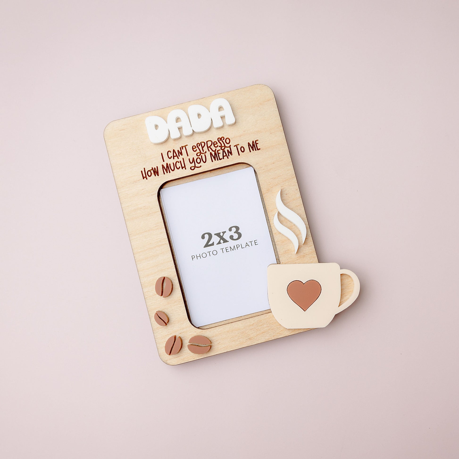 Fridge magnet photo frame for Father's Day-coffee drinker