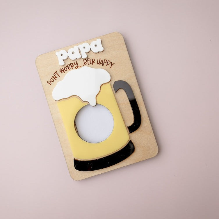 Fridge magnet photo frame for Father's Day-beer