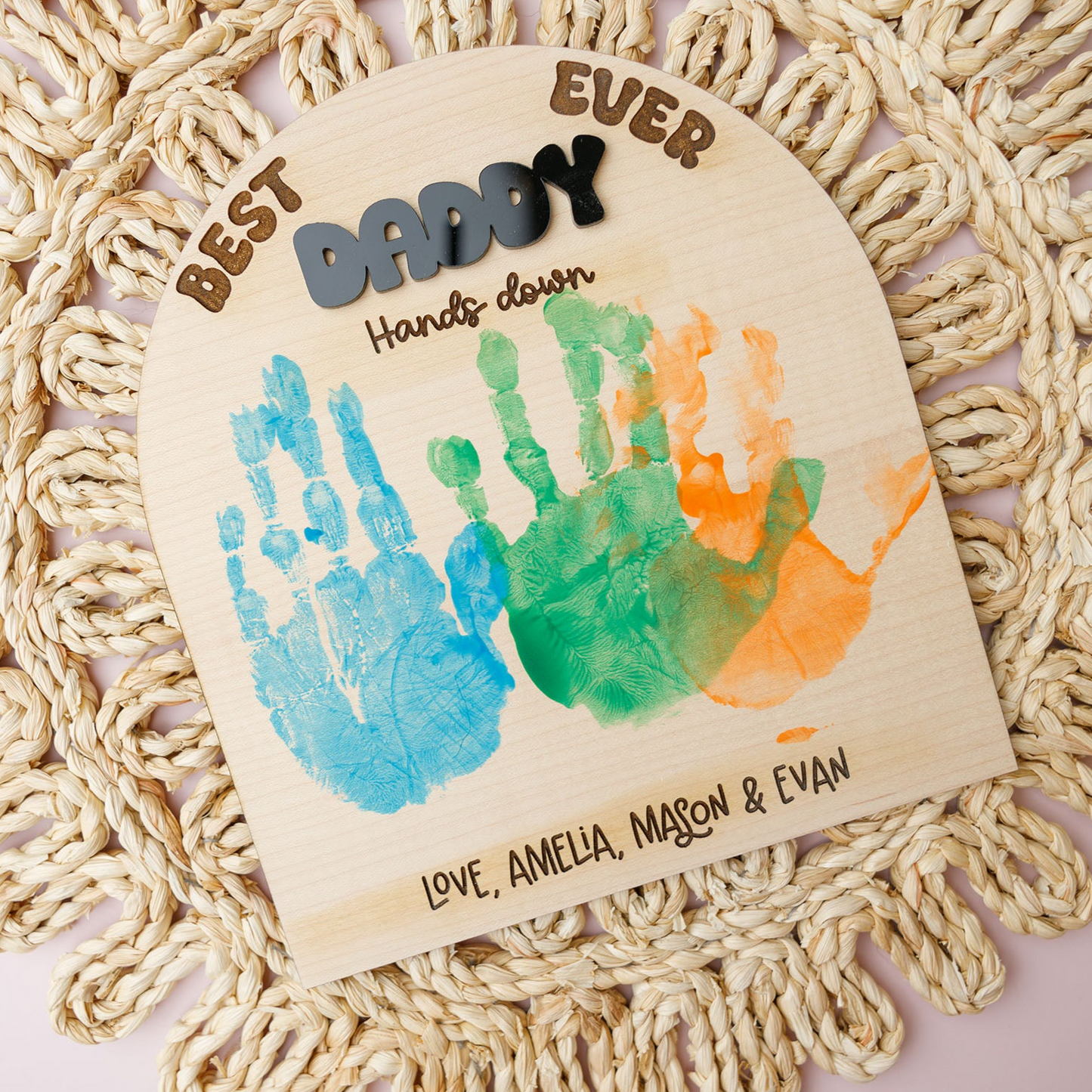 BEST DADDY Handprint sign for Father's Day - MaiCre8tions