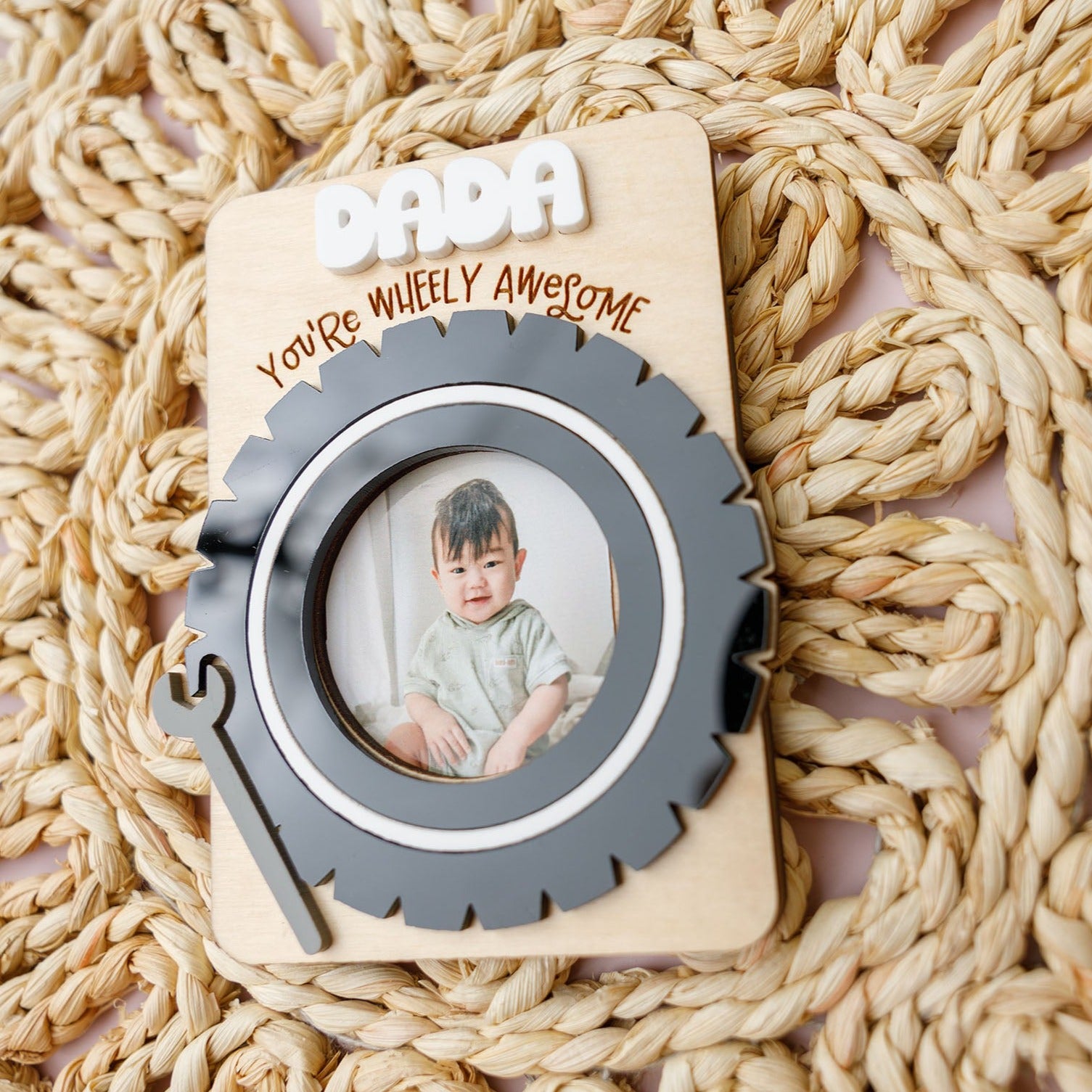 Fridge Magnet Photo Frame for Father's Day - You're wheely awesome - MaiCre8tions