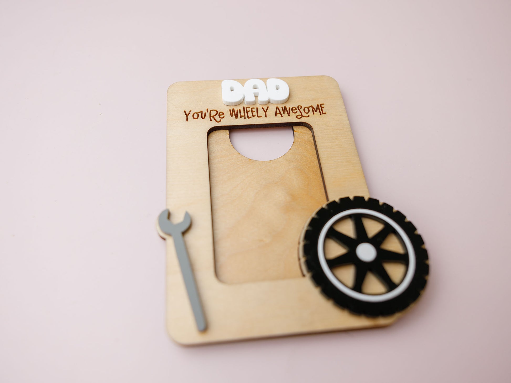 Fridge Magnet Photo Frame for Father's Day - You're wheely awesome - MaiCre8tions