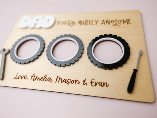 You're wheely awesome Photo Frame for Father's Day - MaiCre8tions