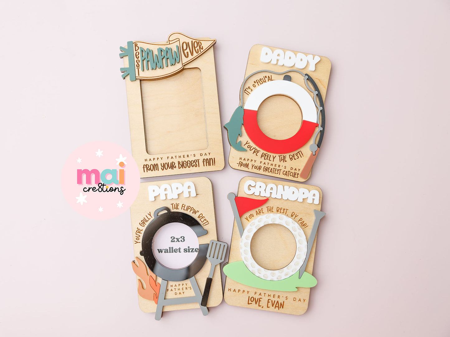 Fridge Magnet Photo Frame for Father's Day - MaiCre8tions