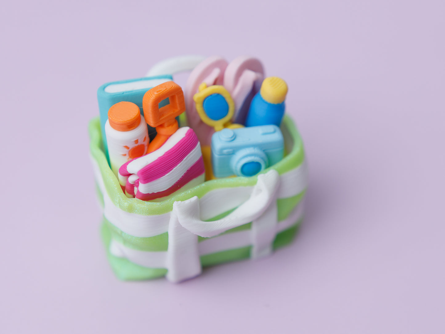 Beach bag 3D printed fidget clickers-green