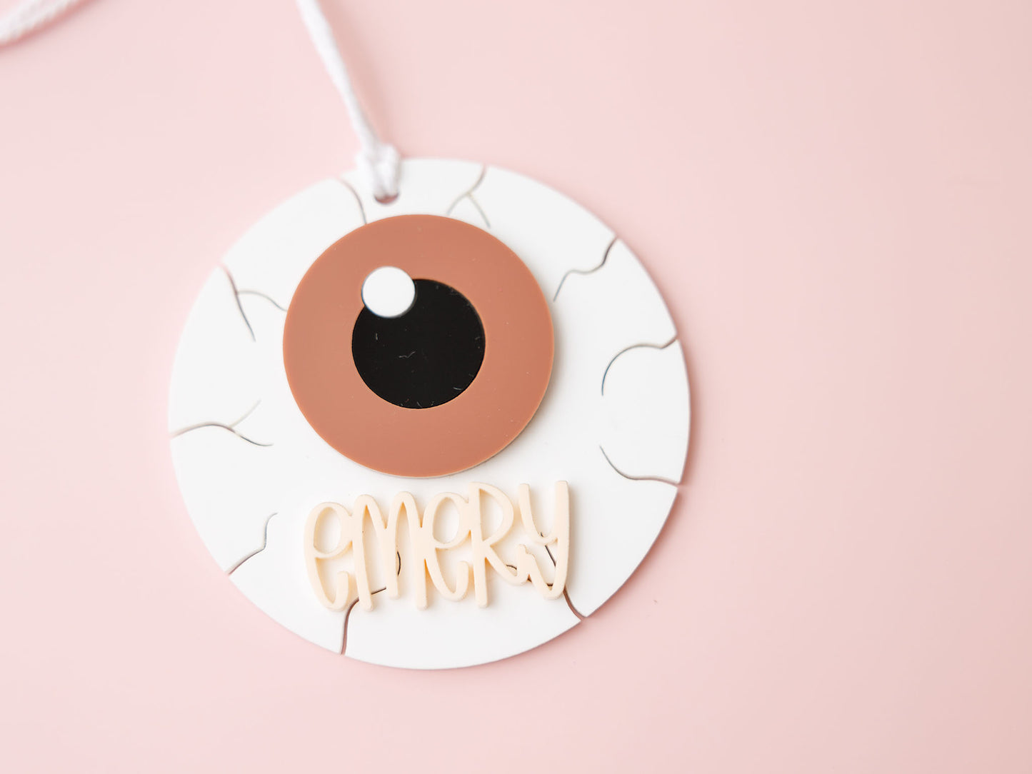 Eyeball Boo Basket Name Tag