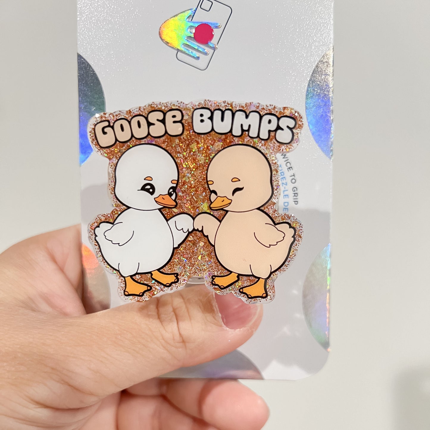 Goose bumps phone grip