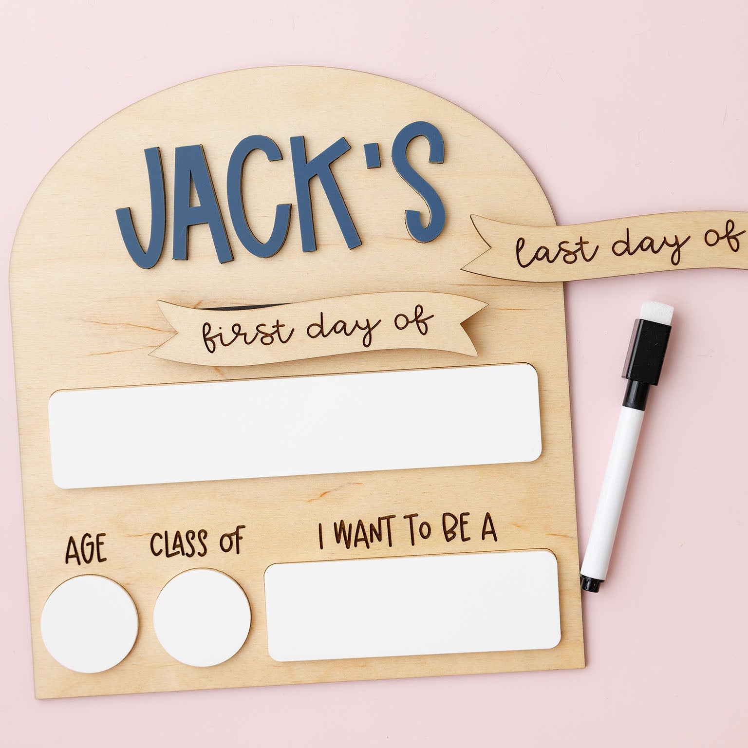 Interchangeable First day last day back to school sign