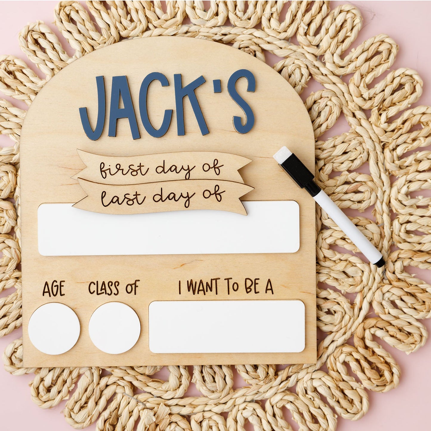 Interchangeable First day last day back to school sign