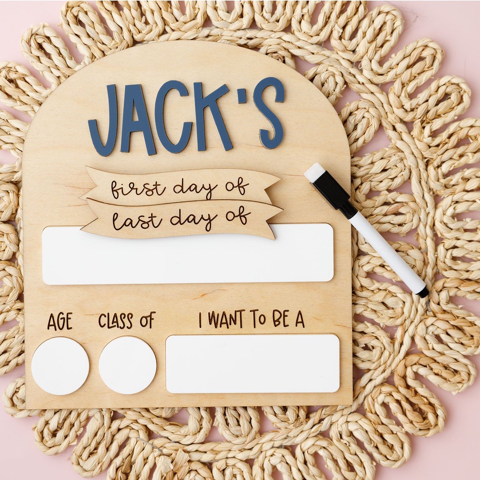 Interchangeable First day last day back to school sign