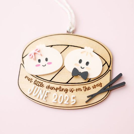 Little Dumpling Pregnancy Announcement Ornament