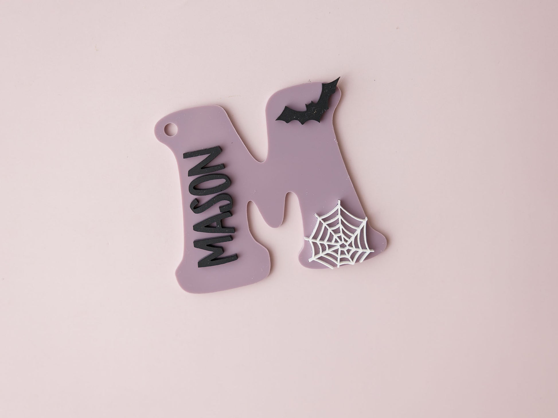 Retro Initial Halloween Basket Tag