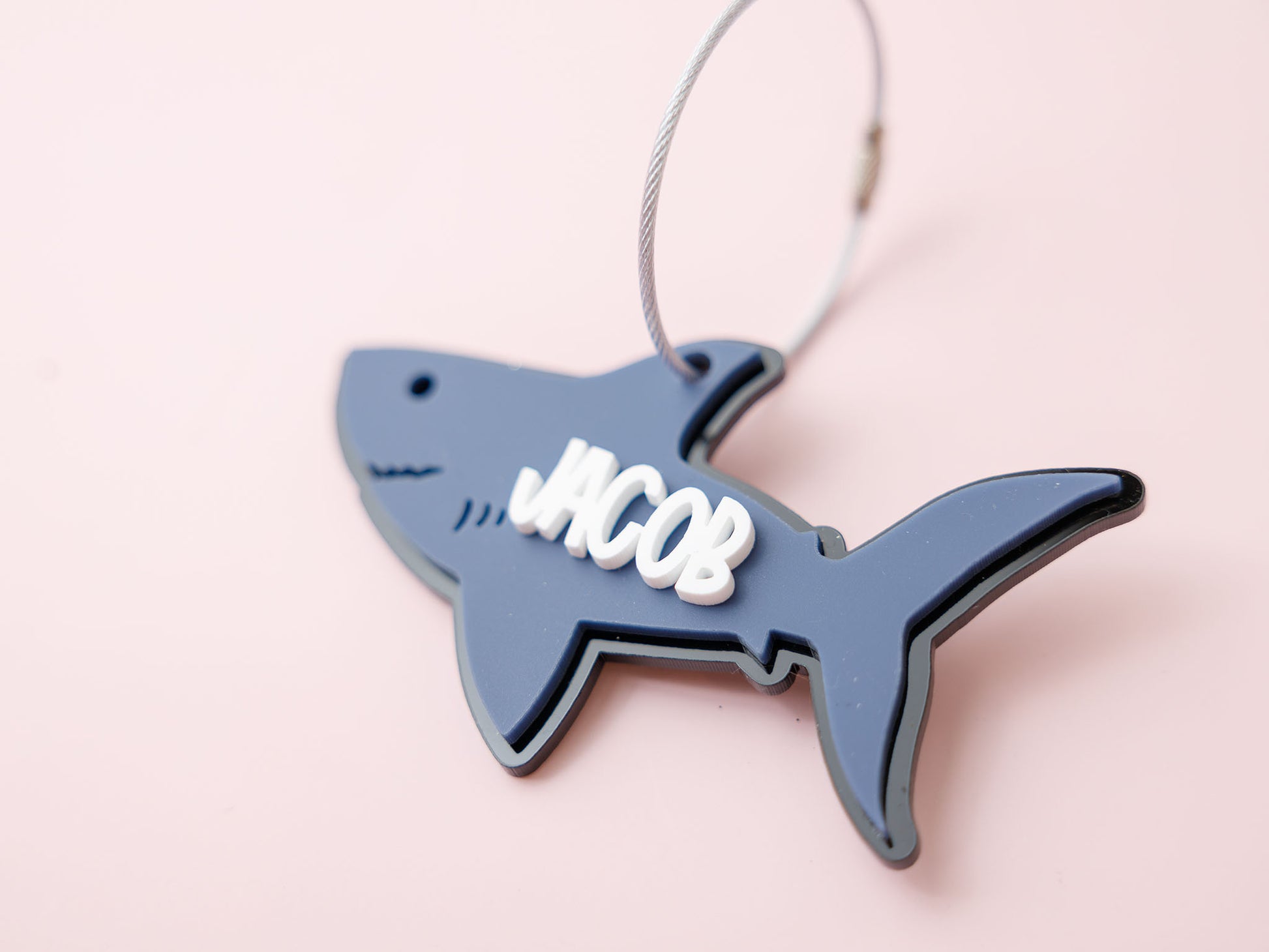 Shark backpack tag