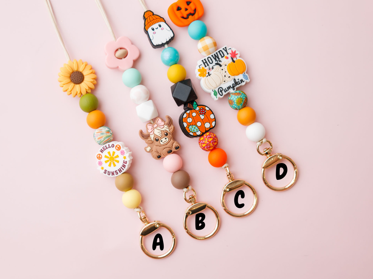 silicone beaded teacher lanyard