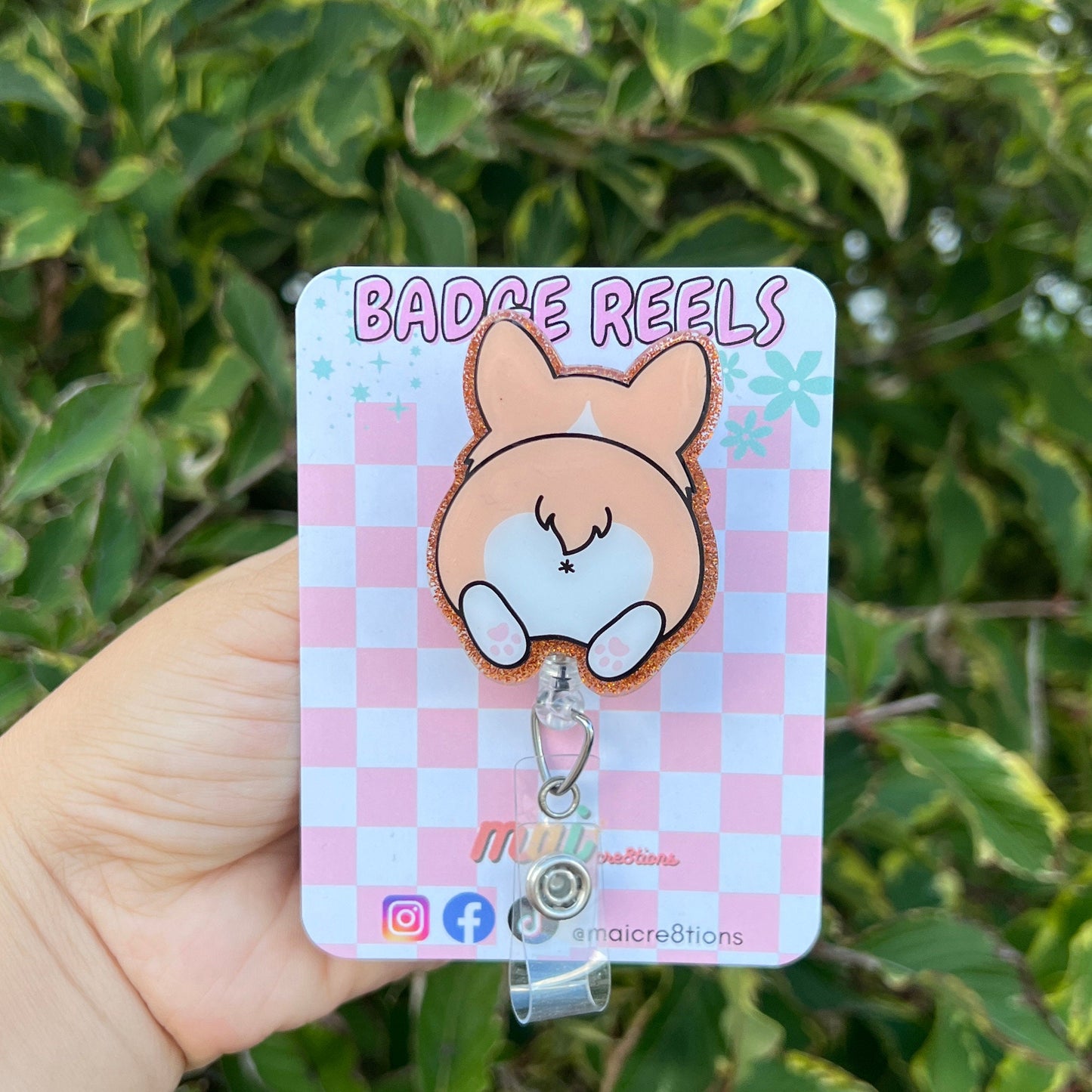 Corgi Butt Badge Reels