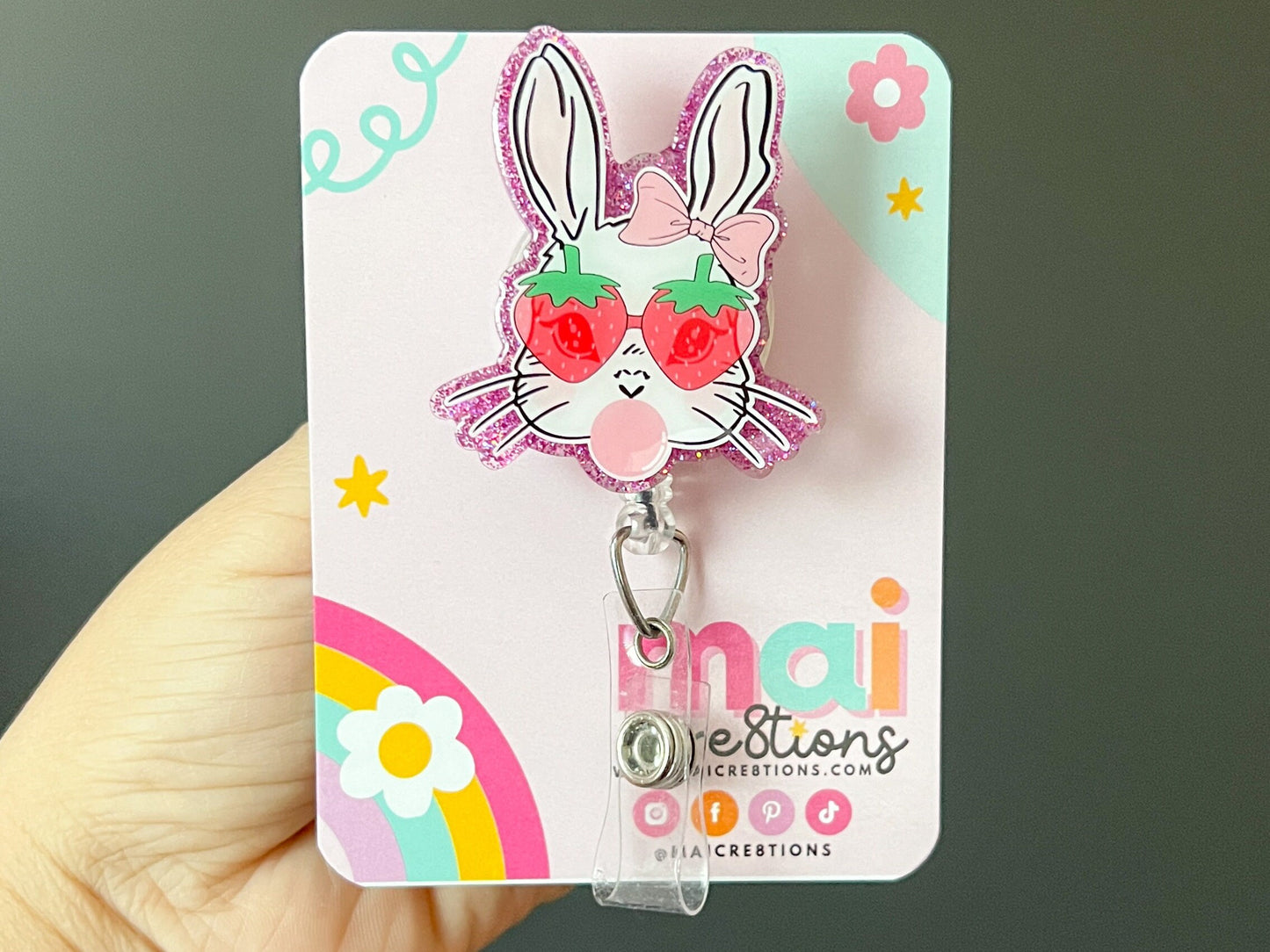 Strawberry Bunny Badge Reels