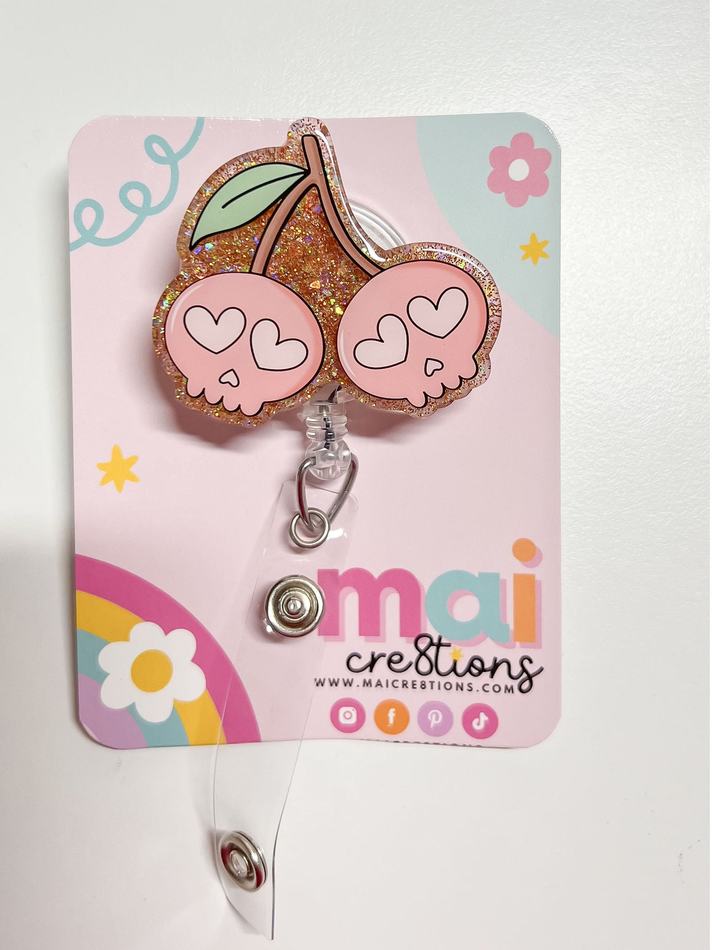 Skull Cherries Badge reels
