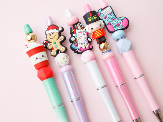 Holiday Christmas Beaded pen