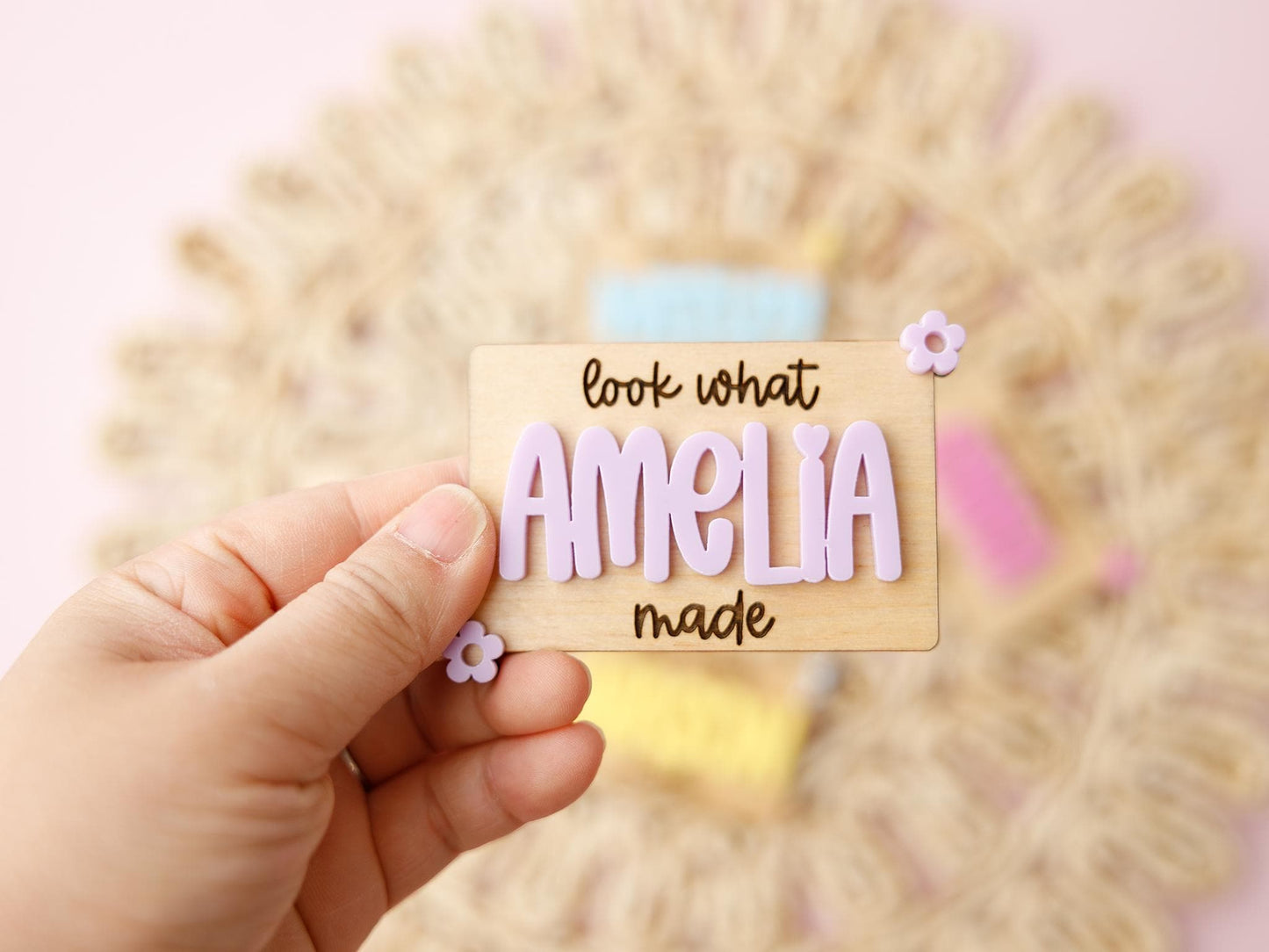 Look what I made magnet for kids art work, Personalized fridge magnet for kids, Kid's Art Display Magnet, Custom Fridge Magnet,