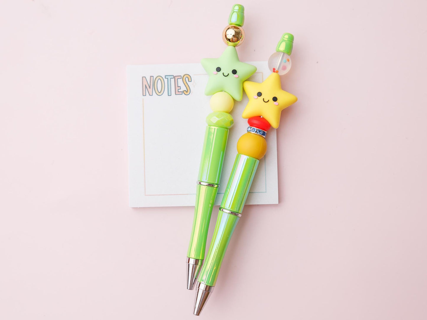 Cute stars beaded iridescent pen for teachers