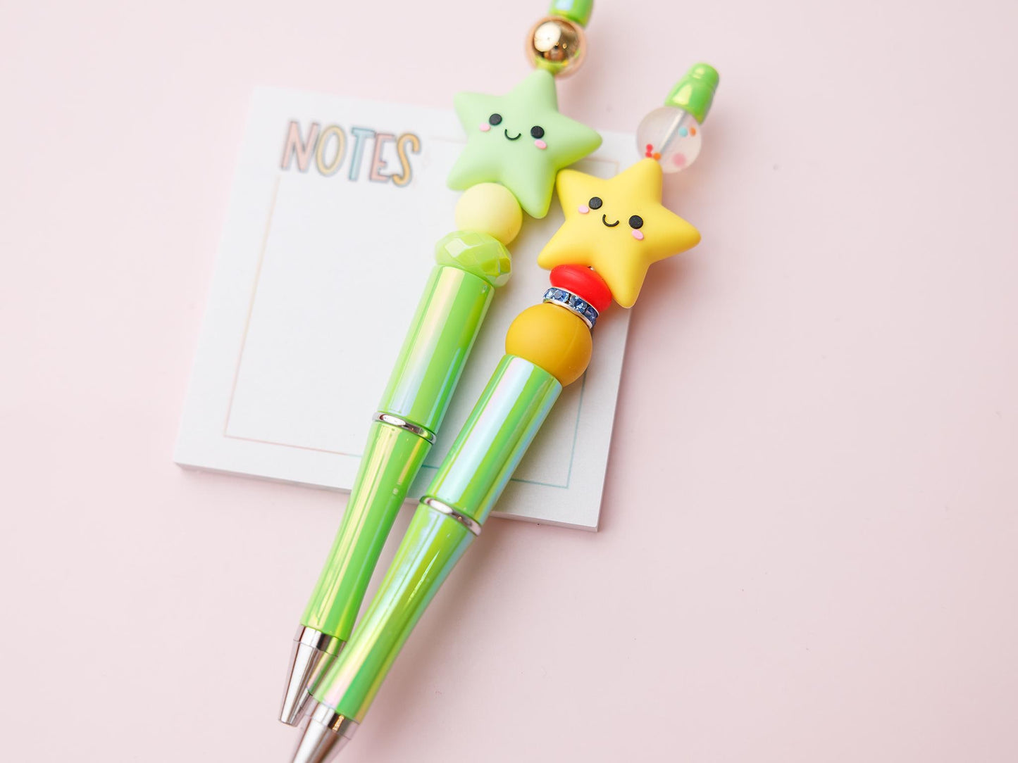 Cute stars beaded iridescent pen for teachers