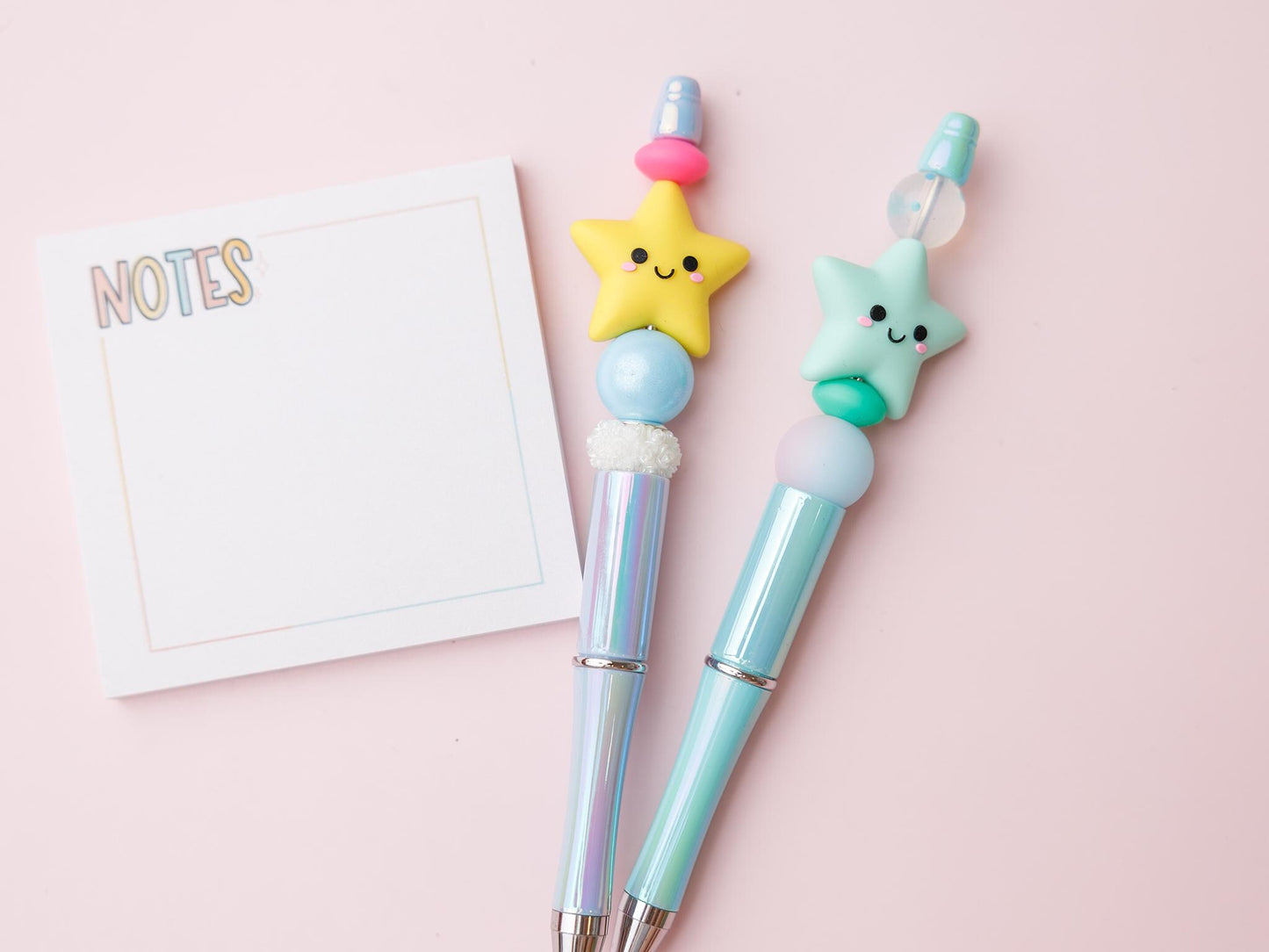 Cute stars beaded iridescent pen for teachers