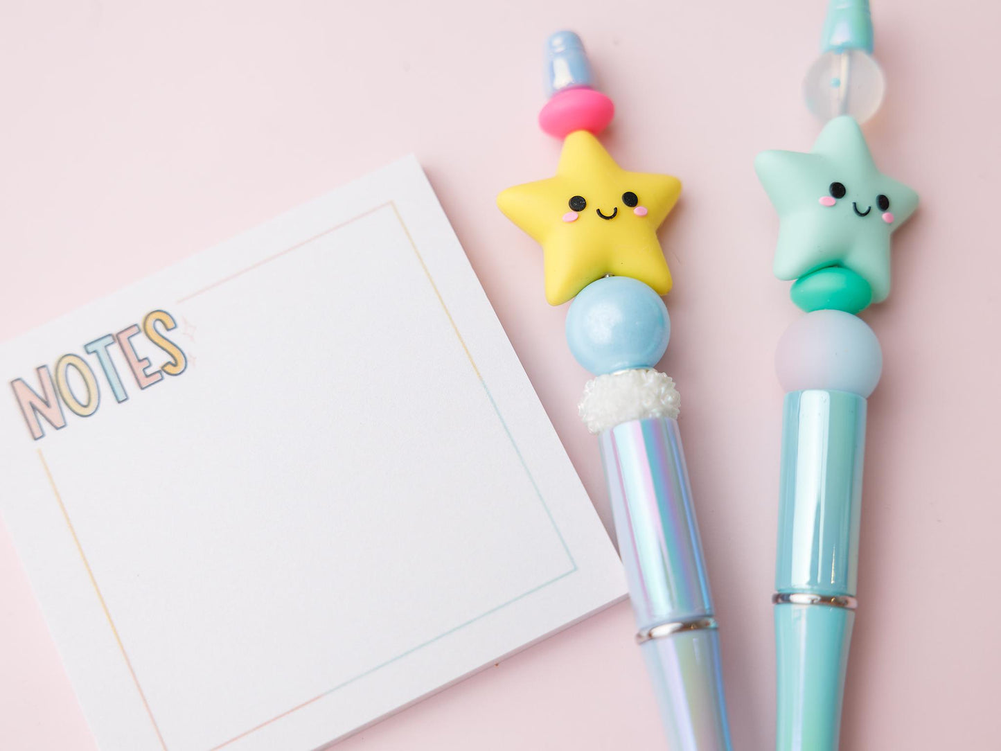 Cute stars beaded iridescent pen for teachers