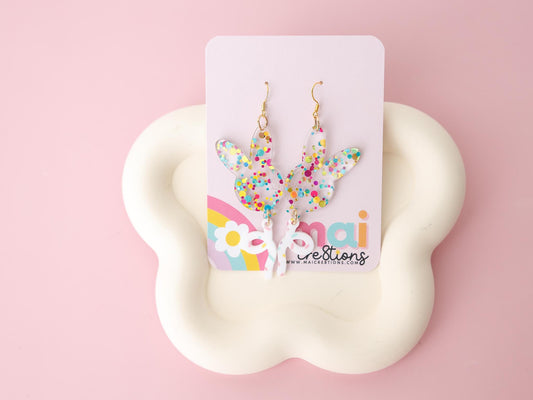 Bunny Balloons Earrings for women Gift for Mom Purple Spring earrings for girls