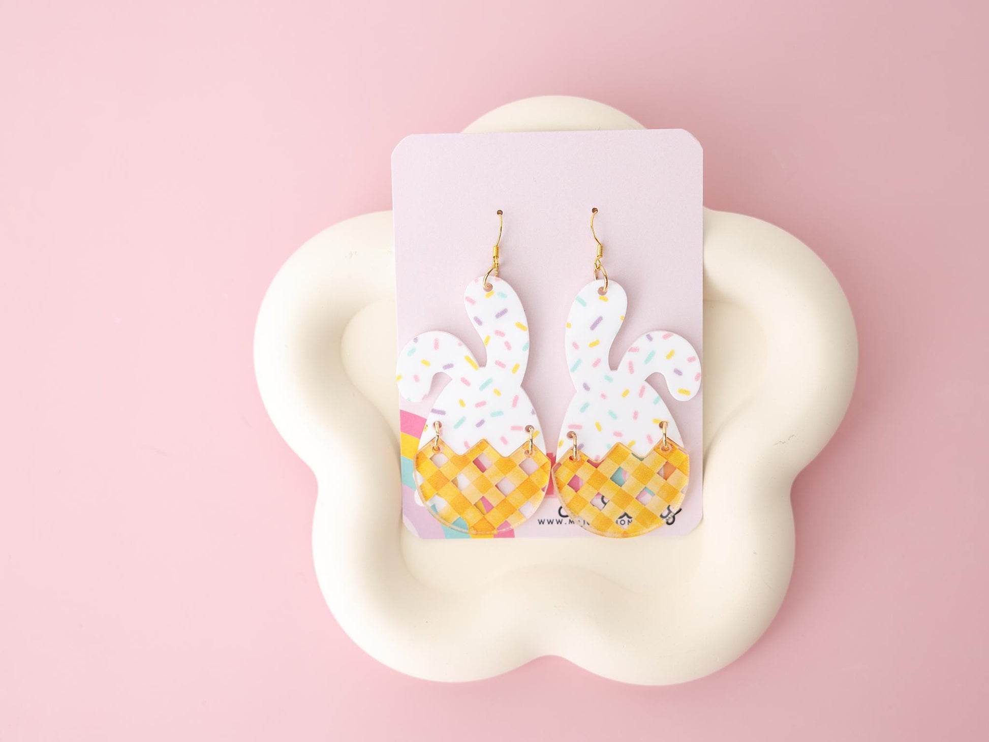 Bunny Head broken egg Earrings for women Gift for Mom