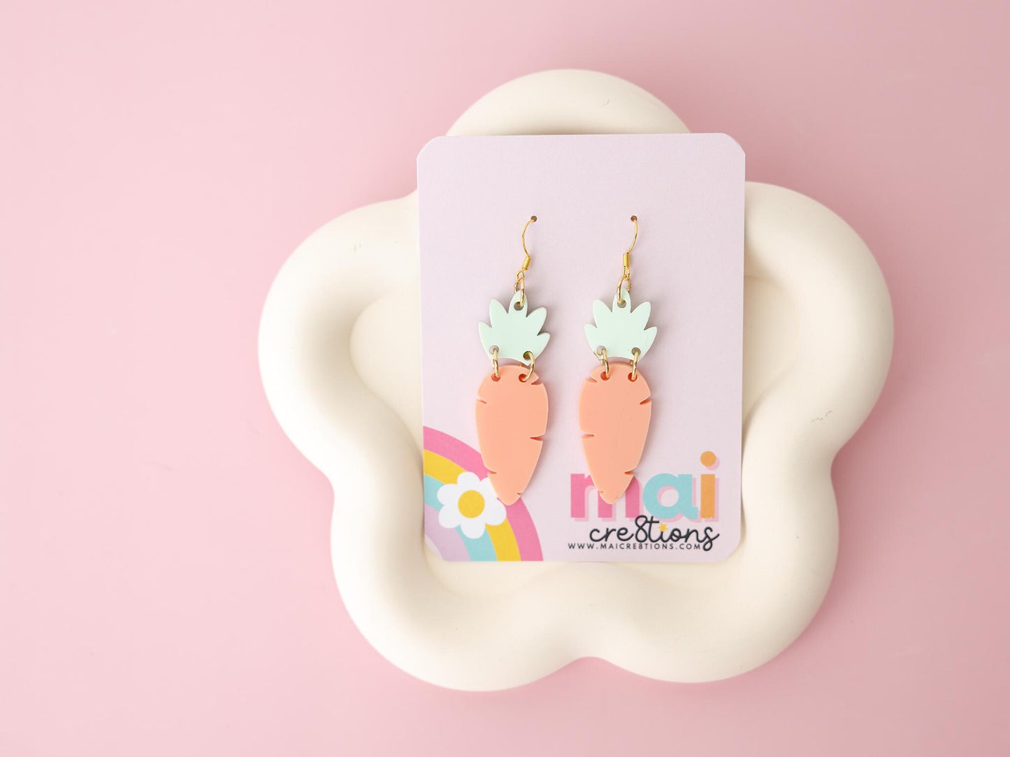 Carrot Easter Earrings for women Gift for Mom Custom acrylic earrings