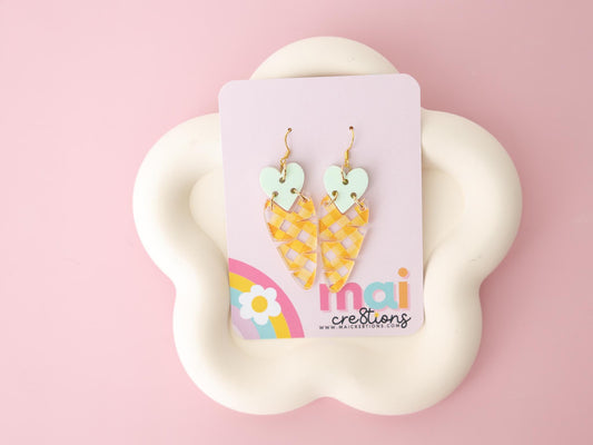 Heart carrot dangle Earrings for women Gift for Mom