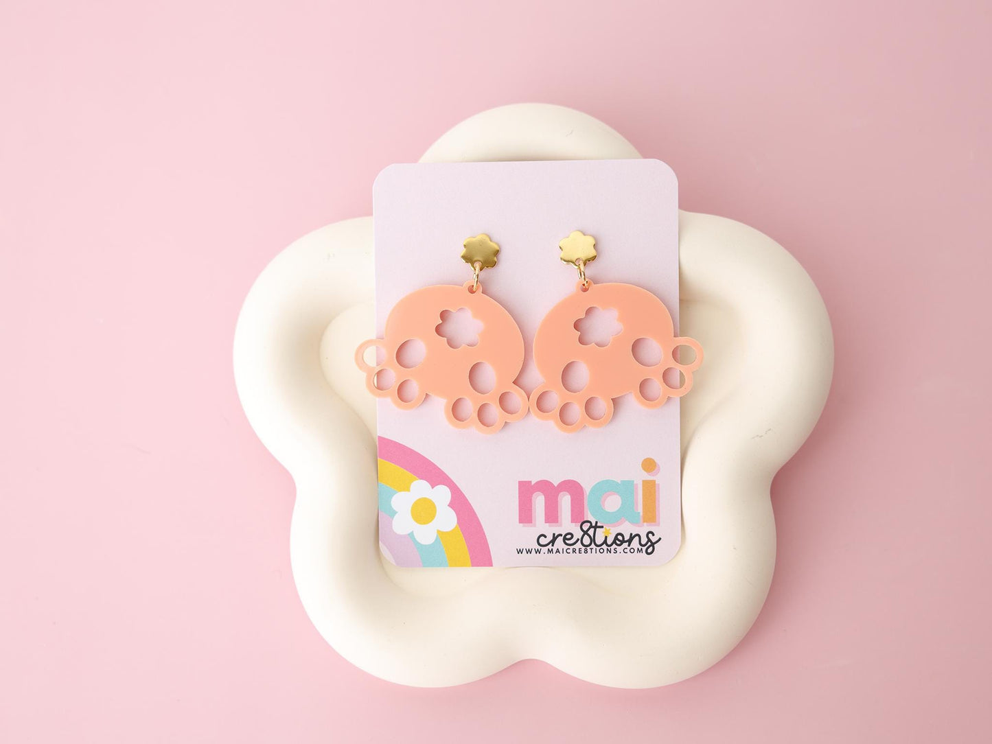 Bunny Butt Acrylic Easter Earrings for women Gift for Mom