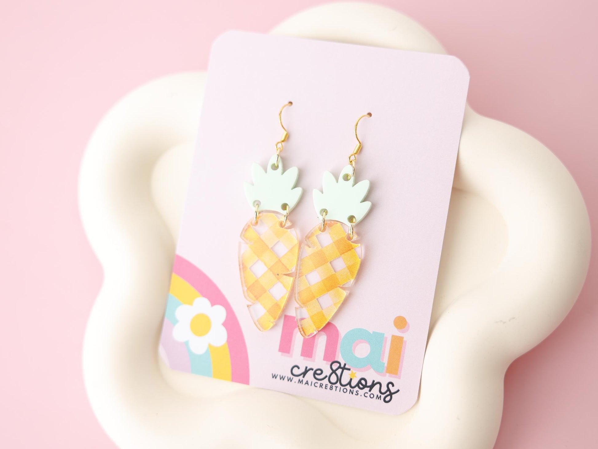 Carrot Easter Earrings for women Gift for Mom Custom acrylic earrings