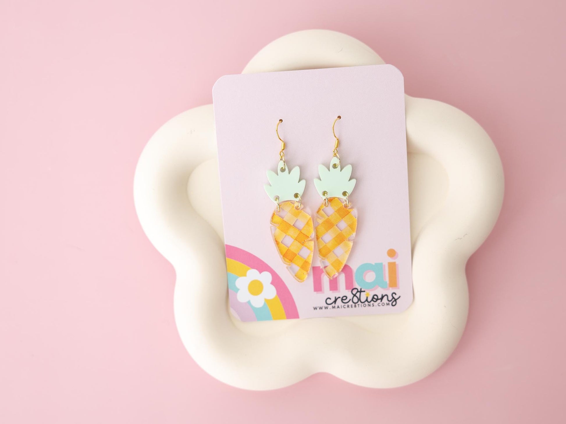 Carrot Easter Earrings for women Gift for Mom Custom acrylic earrings