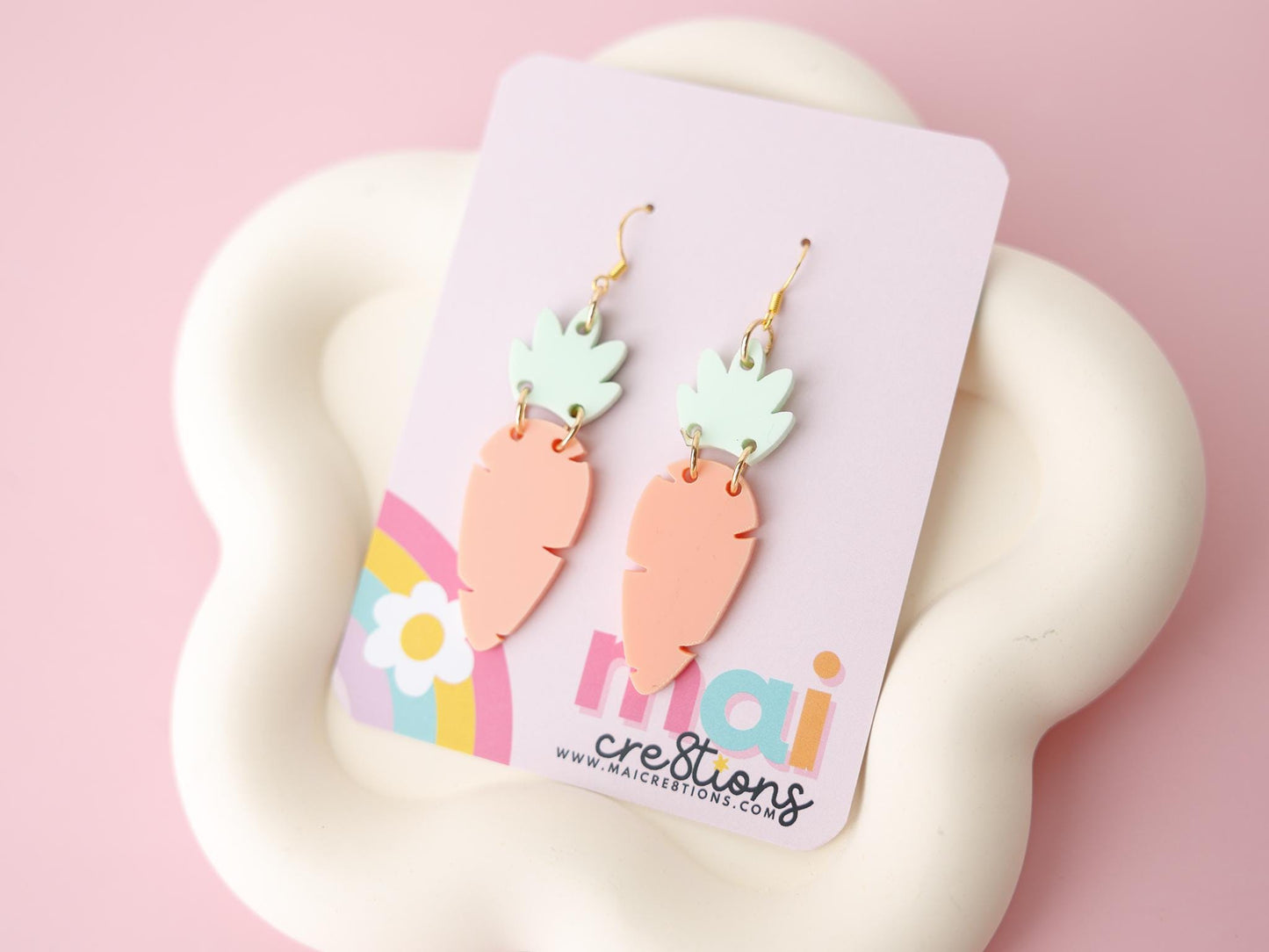 Carrot Easter Earrings for women Gift for Mom Custom acrylic earrings