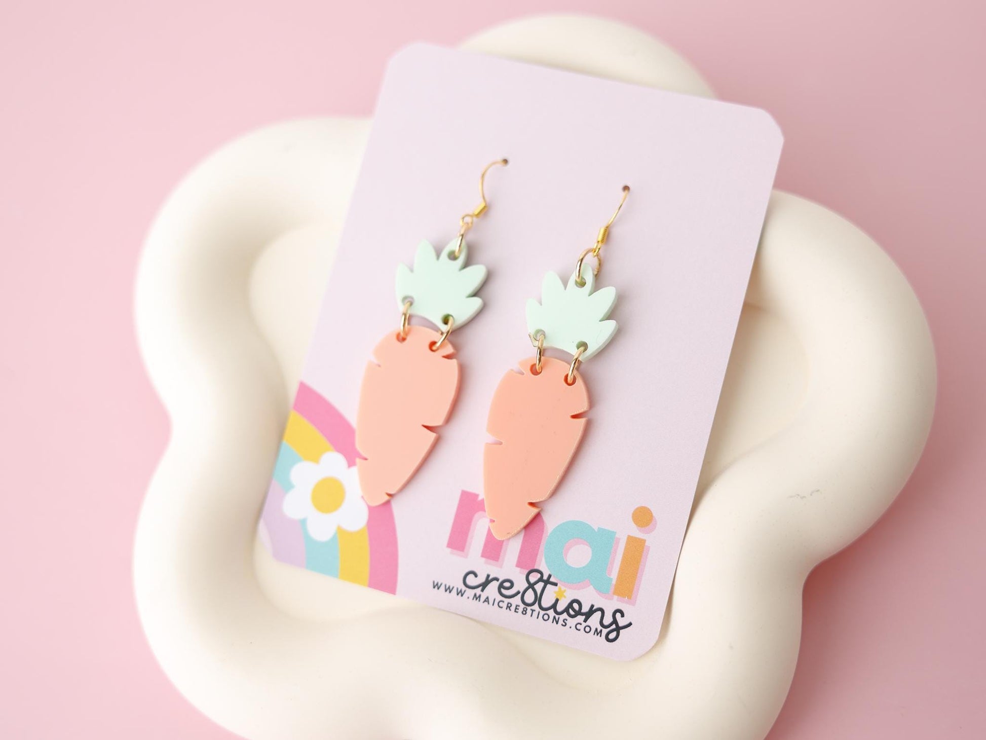 Carrot Easter Earrings for women Gift for Mom Custom acrylic earrings