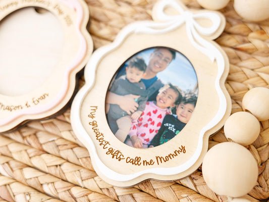 Photo Fridge Magnet Gift for Mom Coquette Bow Photo Fridge Magnet Mothers Day Gift for Grandma