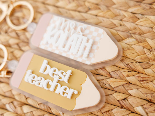 Pencil keychain Teacher appreciation day gift