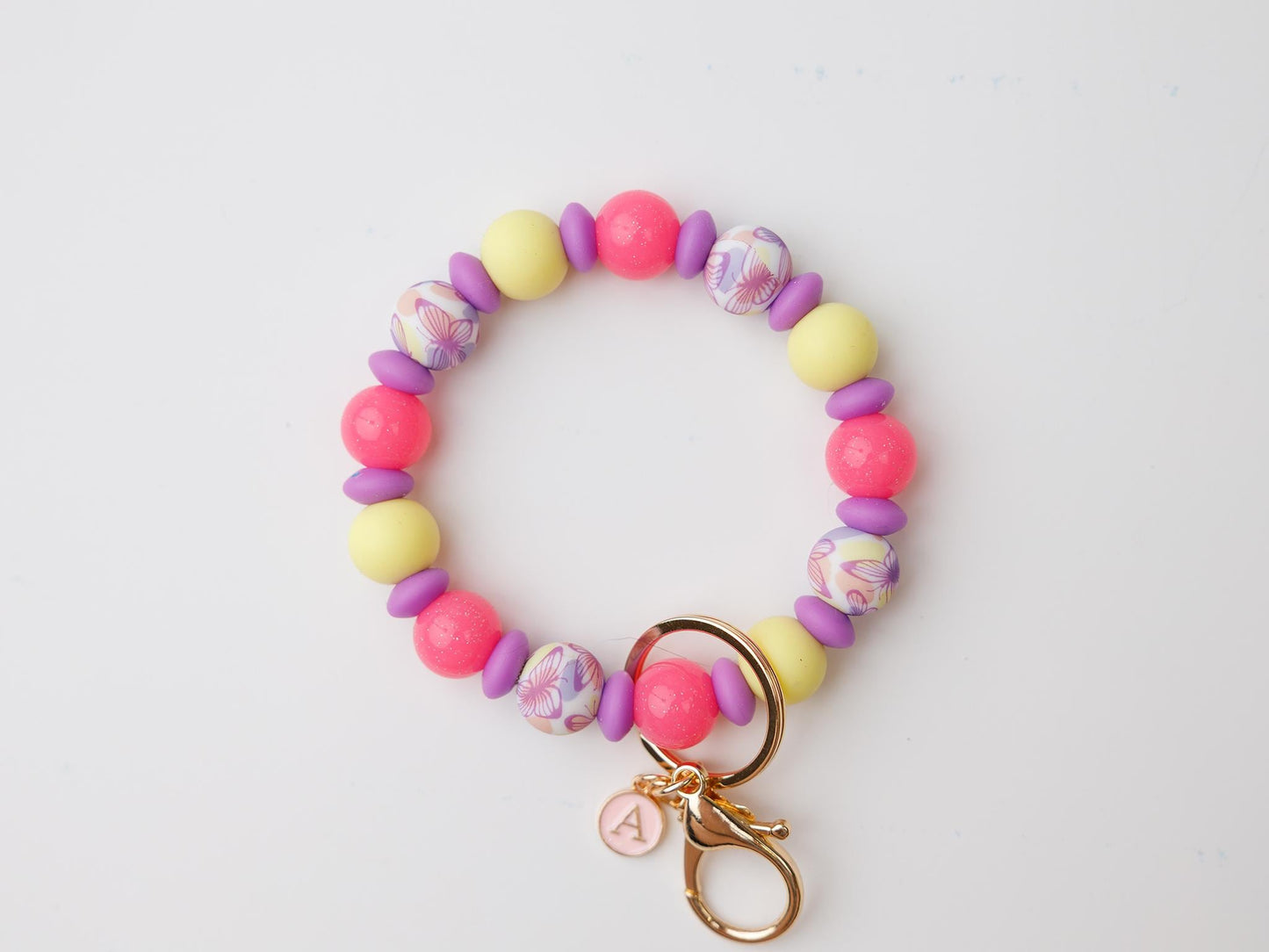 Butterfly Beaded Wristlet Keychain Summer Trendy wristlet