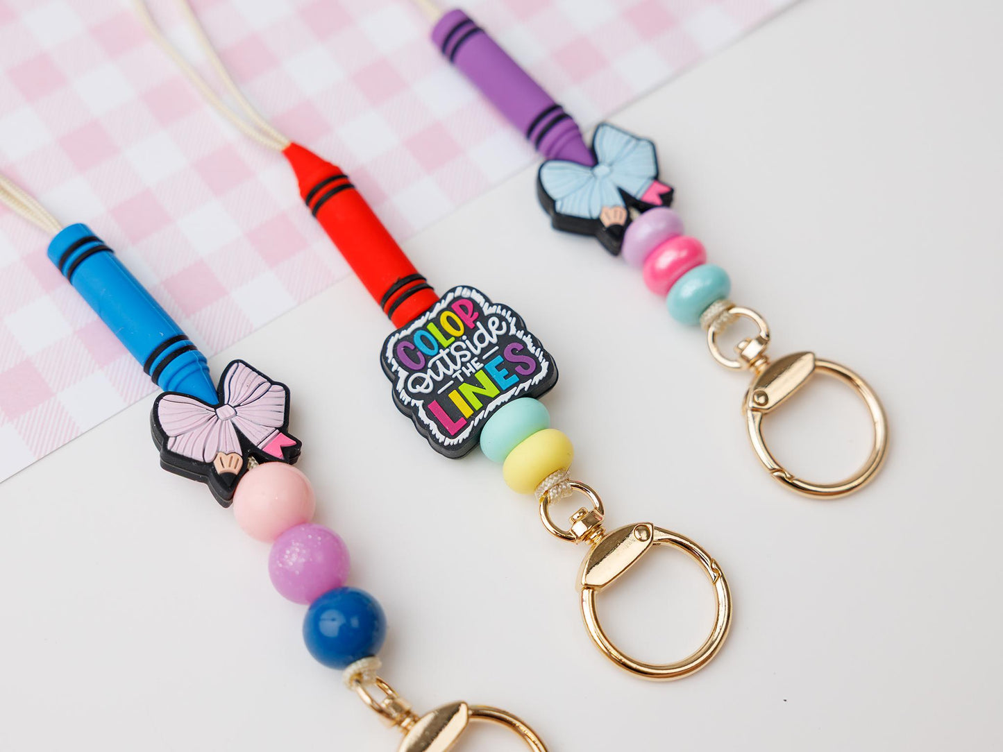 Crayon pencil bow Lanyard for Teachers Appreciation Gift 2025 Custom Lanyard Gift for Teachers