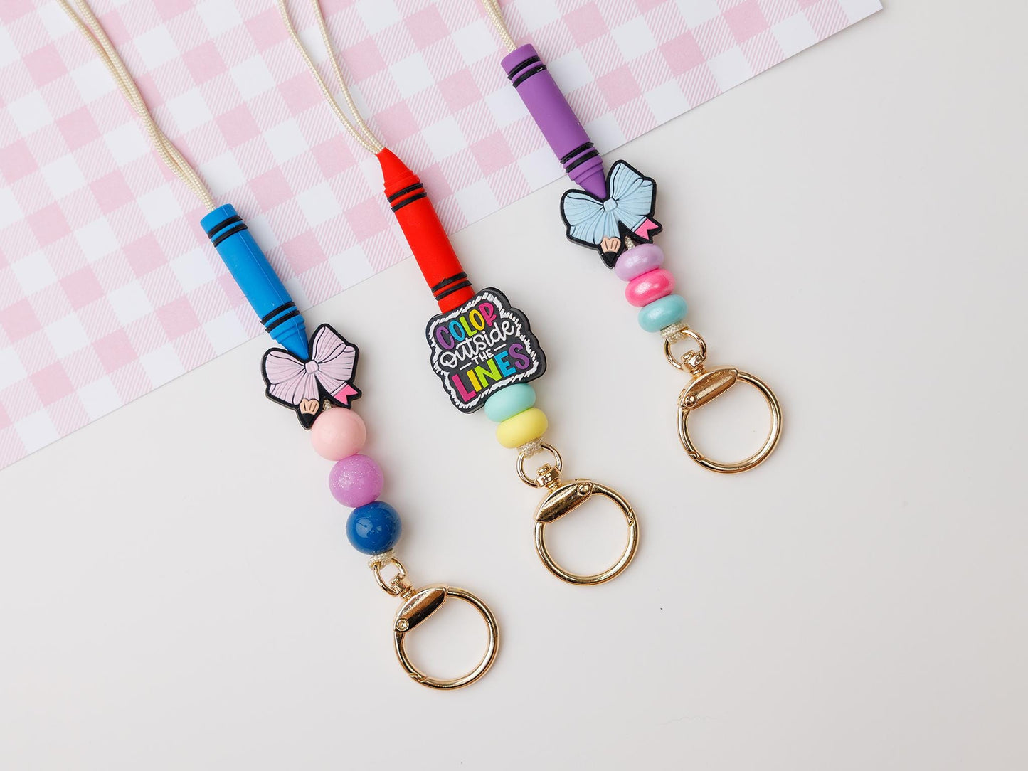 Crayon pencil bow Lanyard for Teachers Appreciation Gift 2025 Custom Lanyard Gift for Teachers