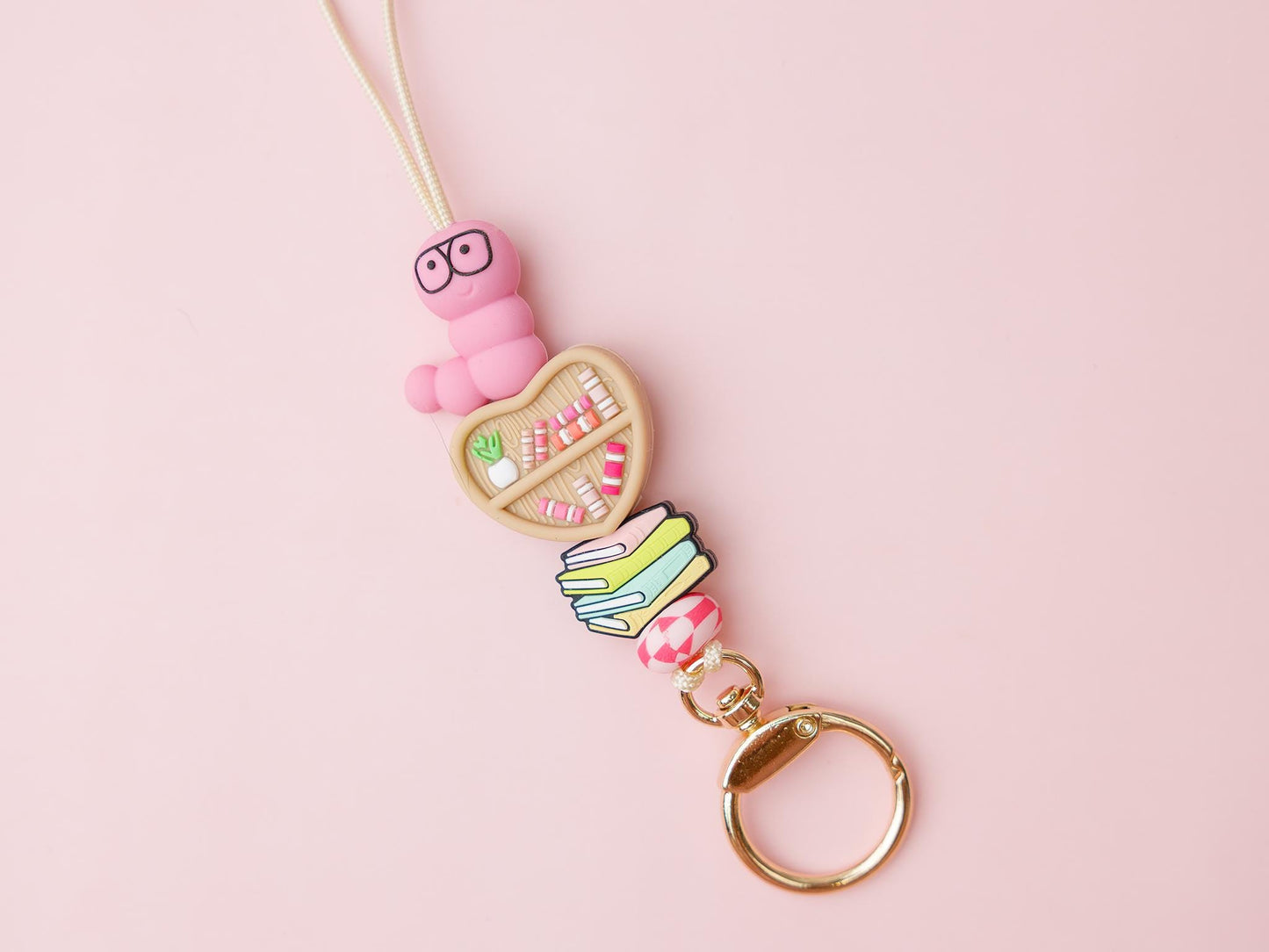 Cute lanyard for Teachers Appreciation Gift 2025 Custom Lanyard Gift for Teachers Retro Bookshelf lanyard Bookworm lanyard
