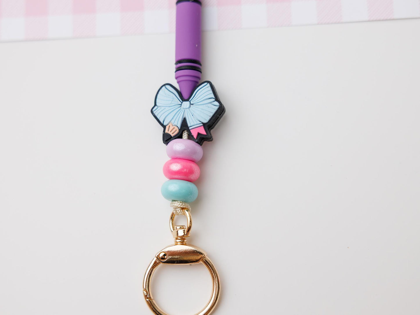 Crayon pencil bow Lanyard for Teachers Appreciation Gift 2025 Custom Lanyard Gift for Teachers