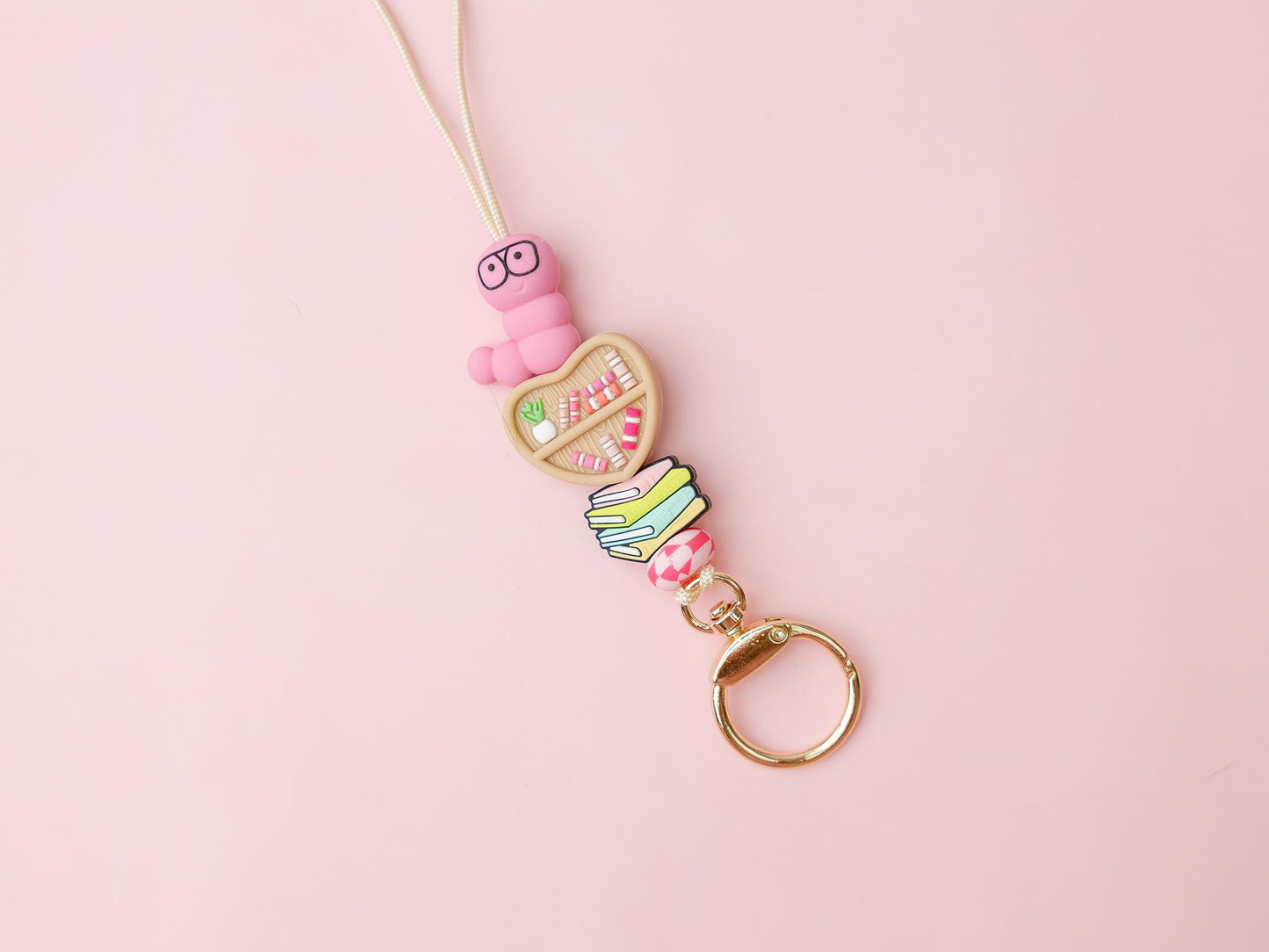 Cute lanyard for Teachers Appreciation Gift 2025 Custom Lanyard Gift for Teachers Retro Bookshelf lanyard Bookworm lanyard