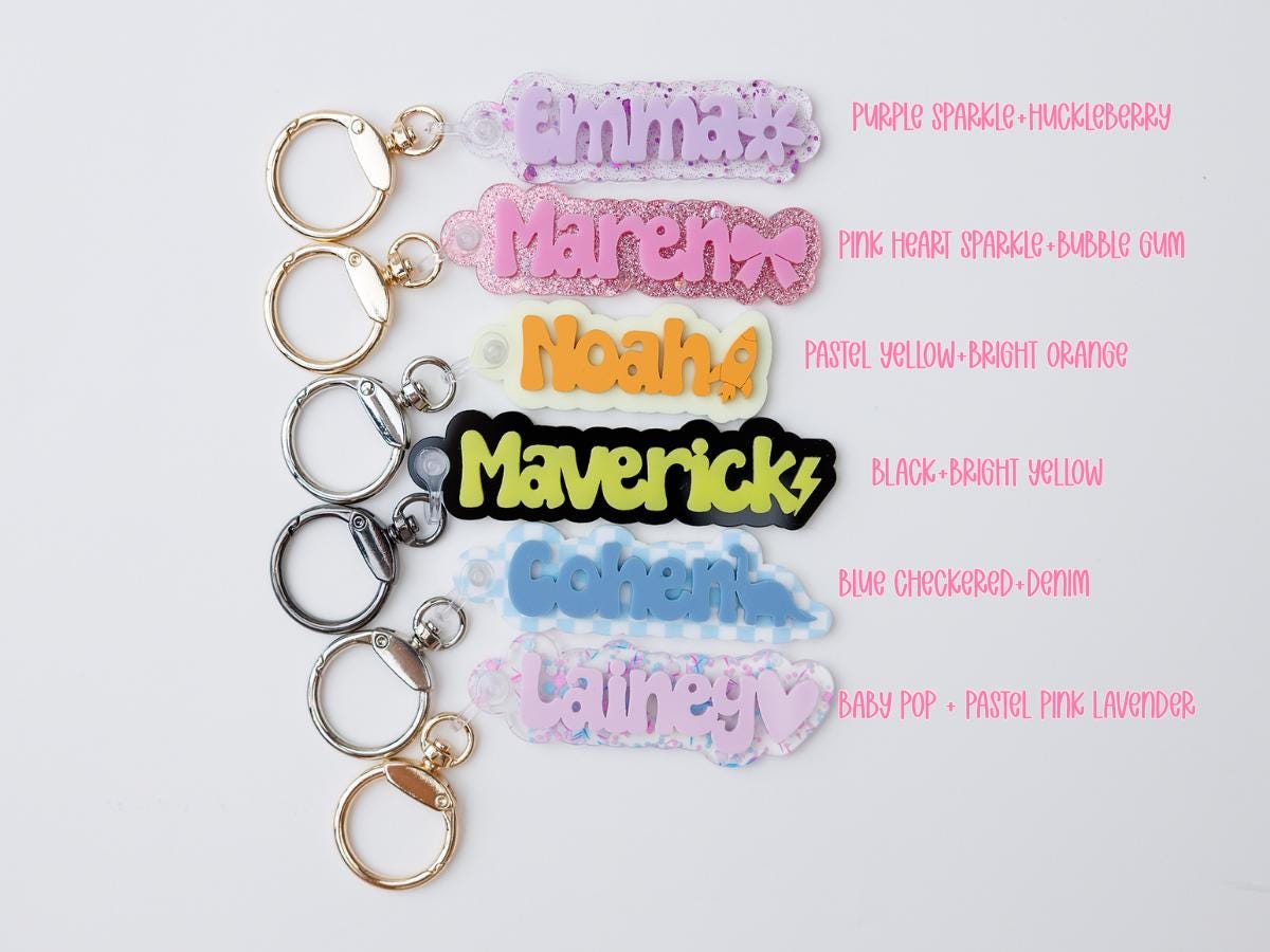 NEW Personalized Owala Name tag, keychain with symbol