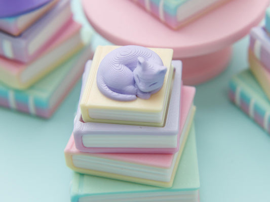 Enchanted Library Fidget Clicker Toy 3D printed book stacked fidget clicker