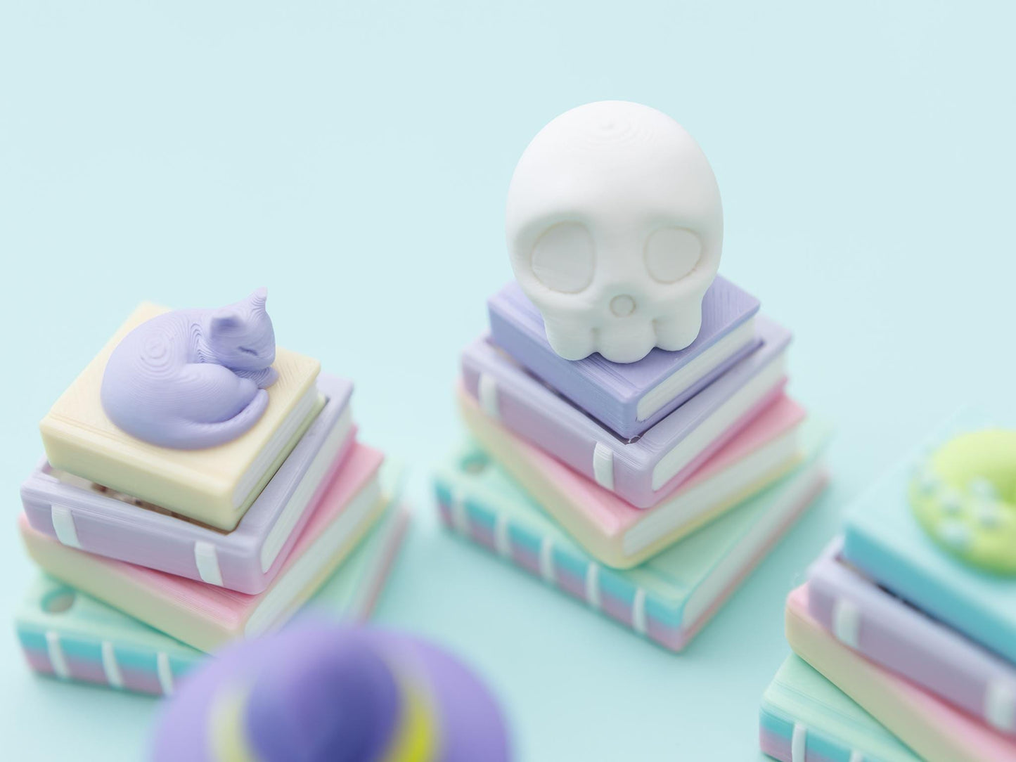 Enchanted Library Fidget Clicker Toy 3D printed book stacked fidget clicker