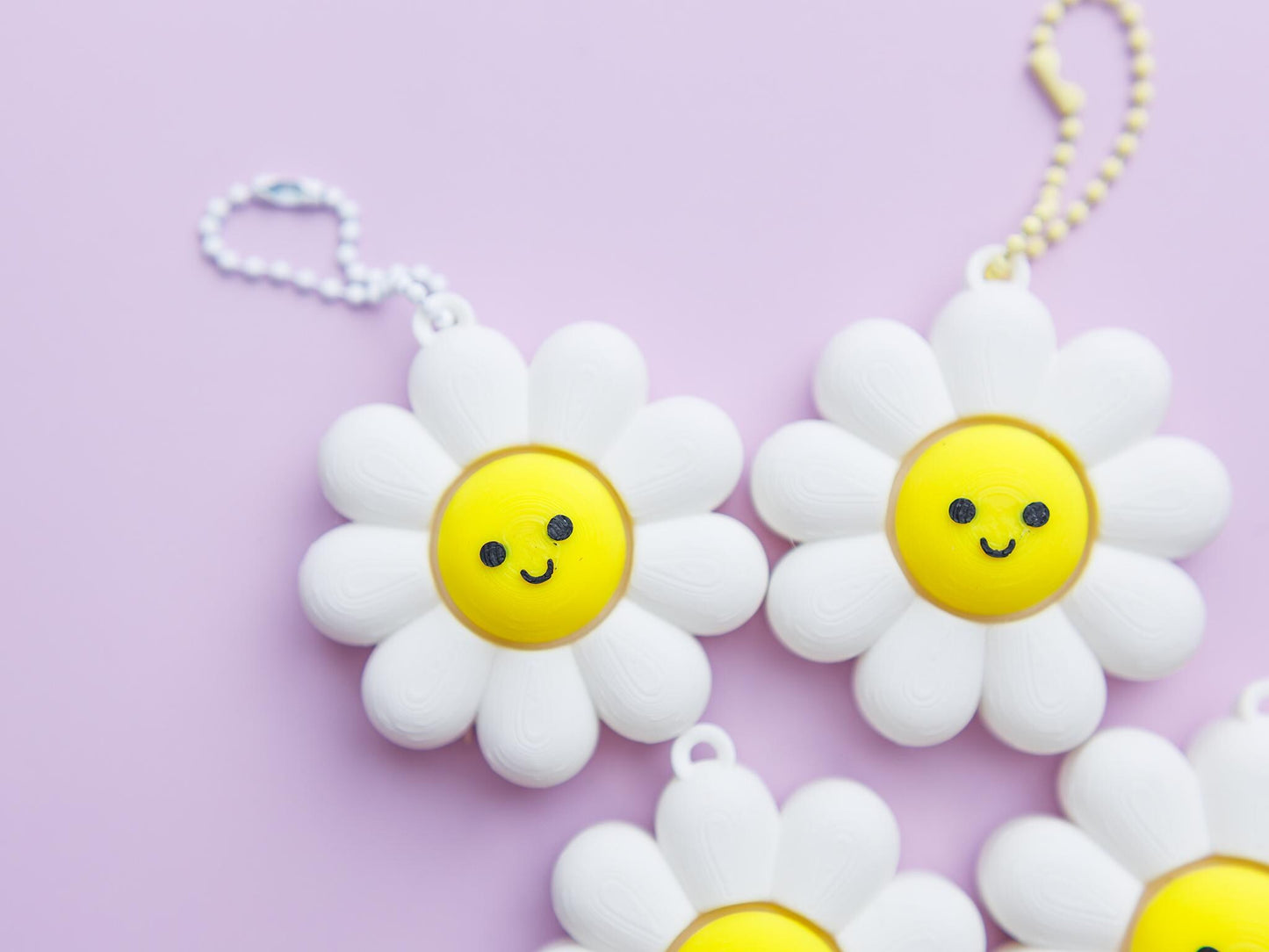 DaisyFidget Clicker Keychain 3D printed fidget