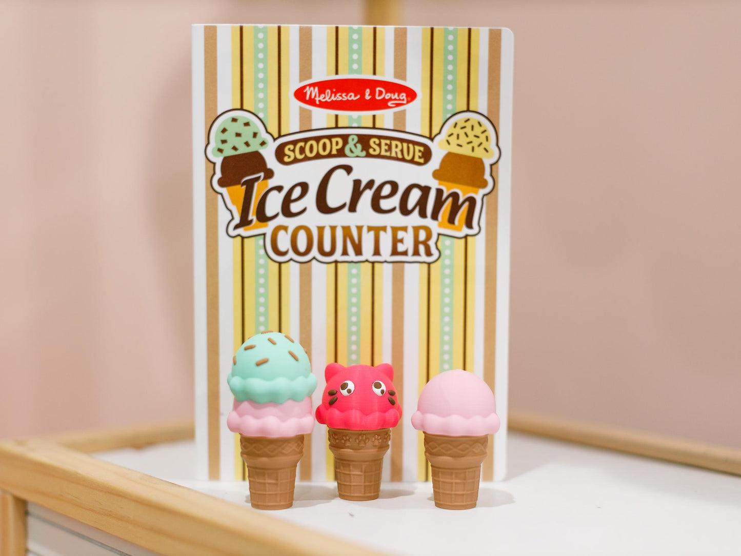 Ice cream Fidget clicker toy Trendy 3D printed fidget