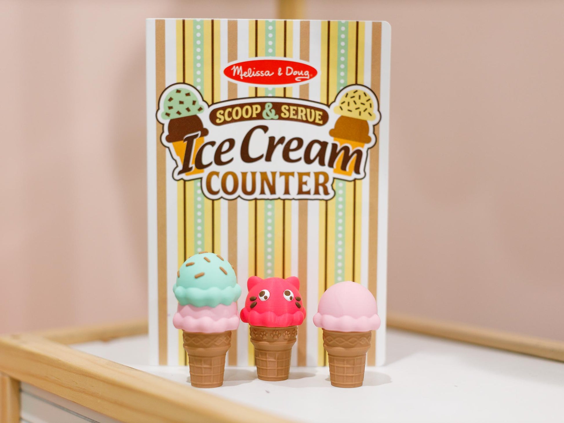 Ice cream Fidget clicker toy Trendy 3D printed fidget